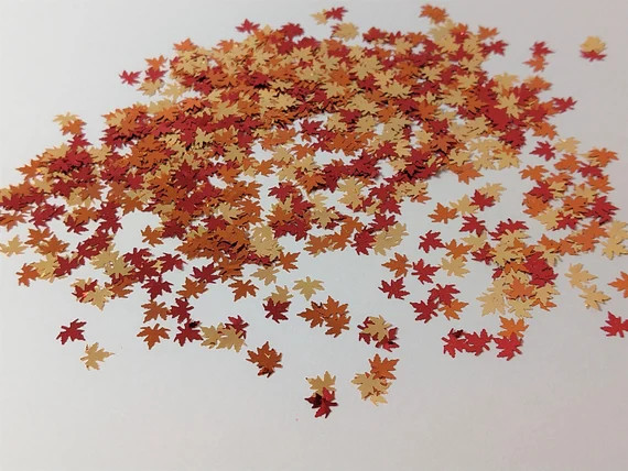 Autumn Leaves  Orange Gold and Red metallic leaf shaped | Etsy | Etsy (US)