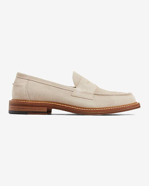 Genuine Suede Tan Loafer Dress Shoes | Express