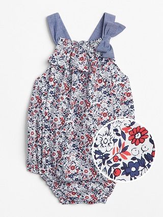 Gap Baby Floral Bubble One-Piece New Off White Size 0-3 M | Gap US