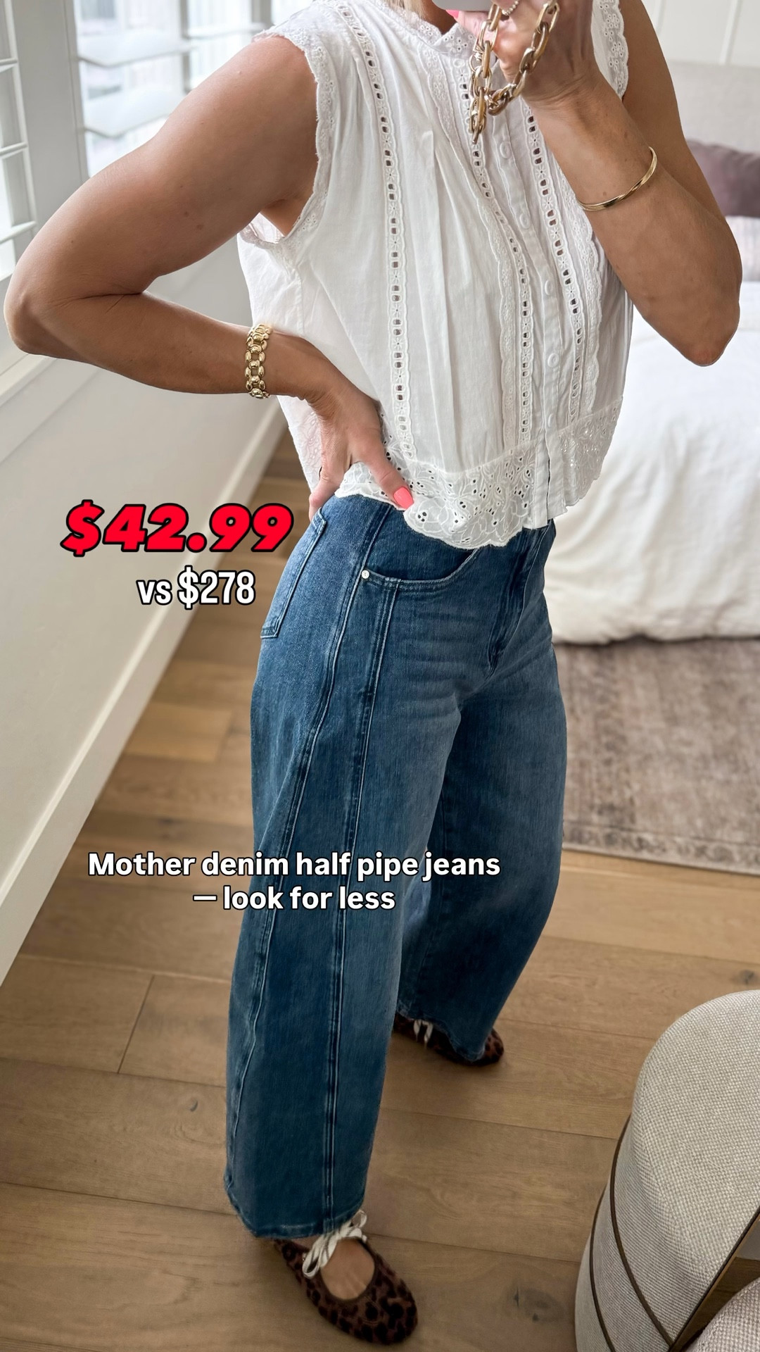 Wow! 
Look for less designer inspired jeans that really look and fit good.
They fit perfectly at first, but stretch out with wear so consider sizing down

#LTKOver40 #LTKMothersDay #LTKmomlife