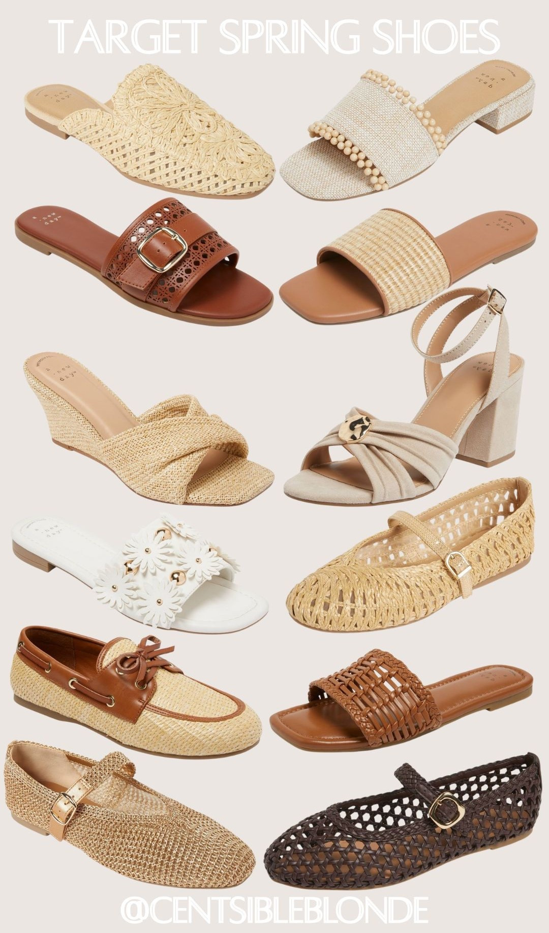 Spring shoes, target shoes, spring sandals, Mary Jane flats, slide sandals, boat shoes, spring style, target style, cognac sandals, rattan sandals, wedge sandals, heeled sandals, flats 

#LTKWorkwear #LTKootd #LTKSeasonal
