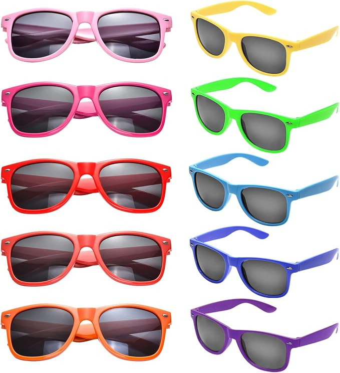 Geopty 10 Pack Kids Toddler Neon Colors Party Favor Supplies Unisex Sunglasses, UV400 Protection | Amazon (US)