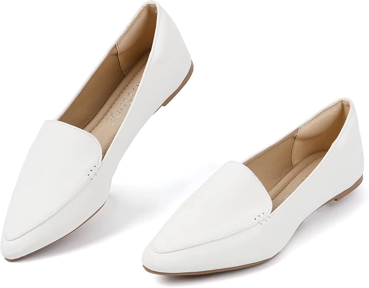 MUSSHOE Loafers for Women Comfortable Pointed Toe Women's Loafers & Slip-ons Women's Flats | Amazon (US)