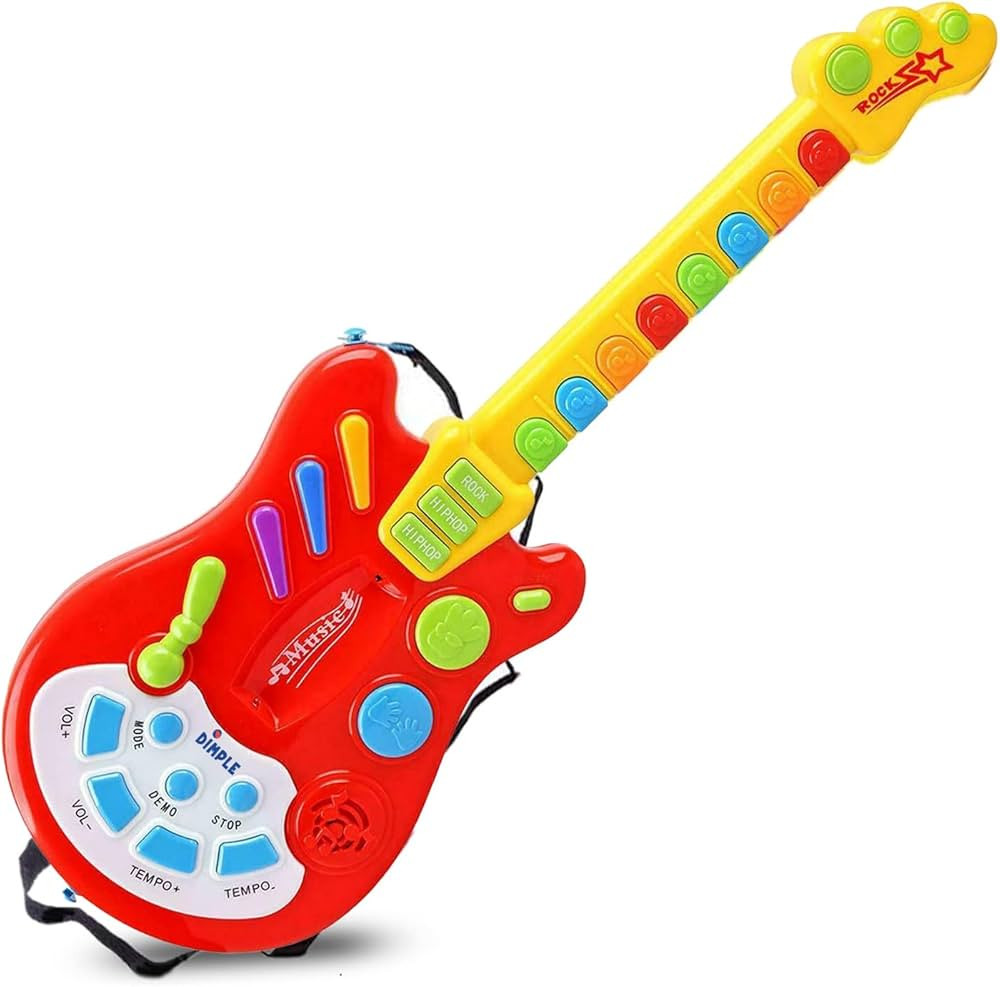 Dimple Kids Handheld Musical Electronic Toy Guitar for Children Plays Music, Rock, Drum & Electri... | Amazon (CA)