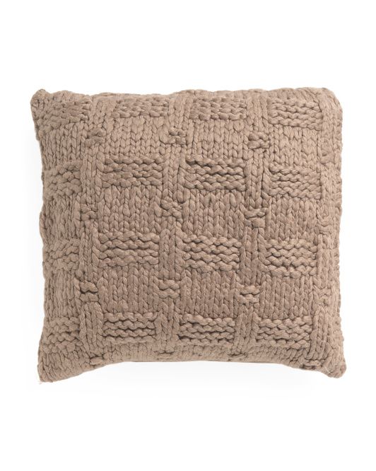 22x22 Handknit Pillow | TJ Maxx