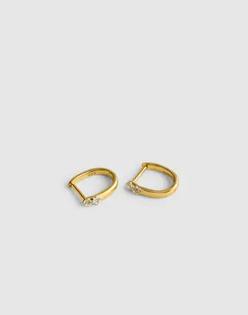 Demi-Fine Crystal Huggie Hoop Earrings | Madewell