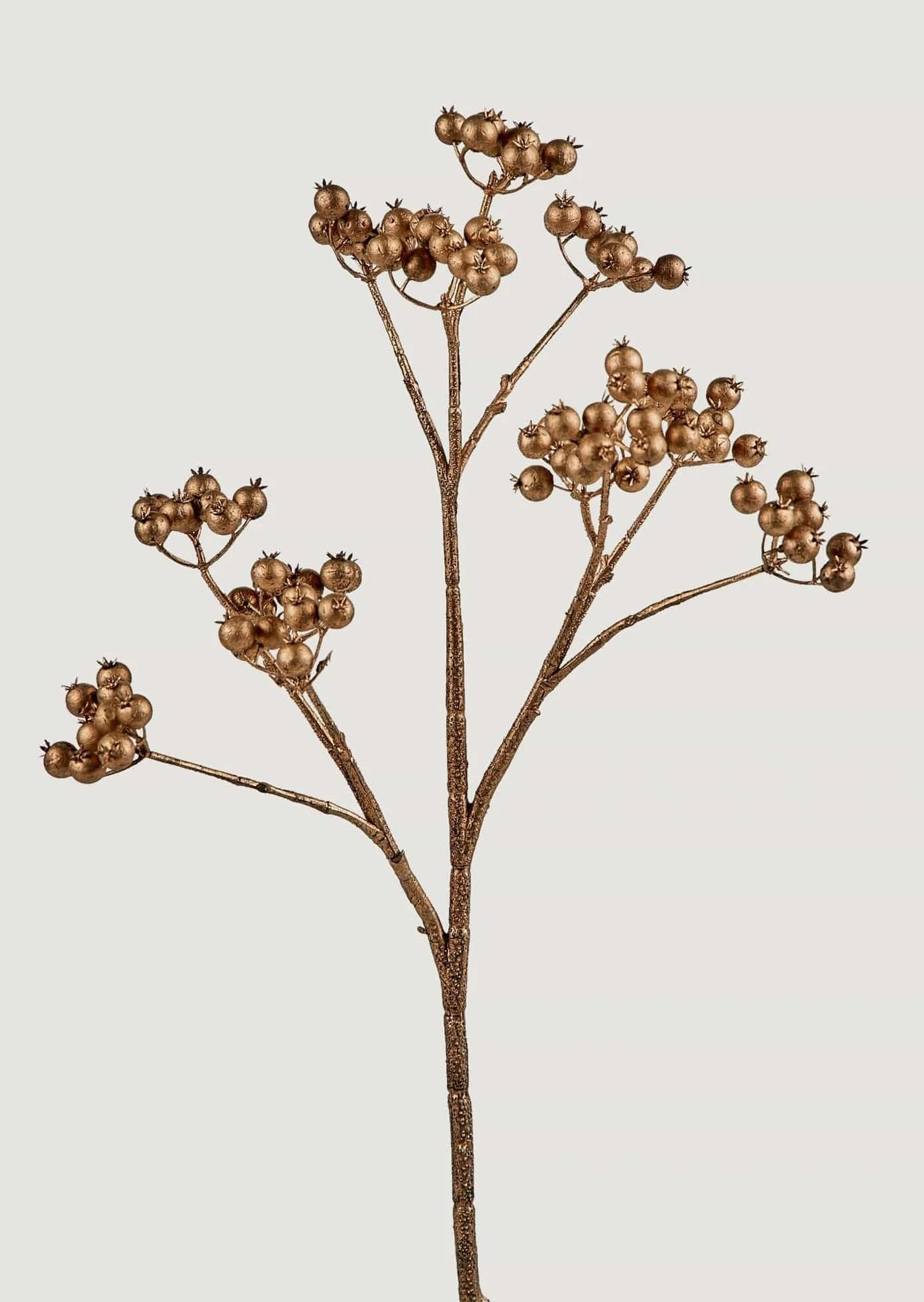 Antique Gold Faux Berries Cranberry Branch - 18" | Afloral