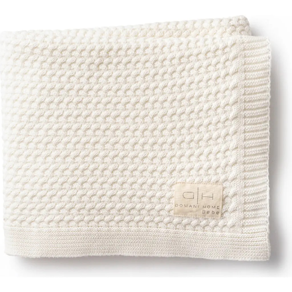 Domani Home Herringbone Knit Baby Blanket in Cream at Nordstrom | Nordstrom