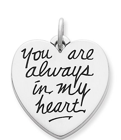 James Avery Sterling Silver You Are Always in My Heart Charm - Sterling Silver | Dillard's