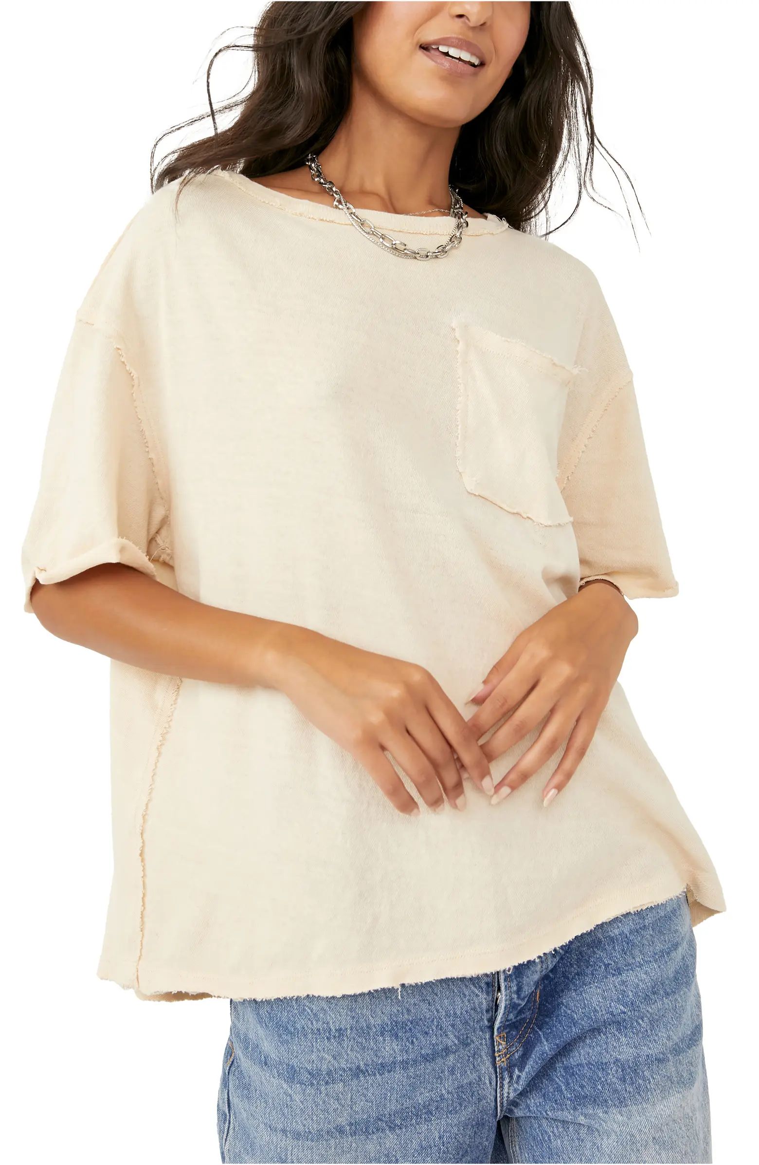 Free People Care FP Oversize Pocket T-Shirt | Nordstromrack | Nordstrom Rack