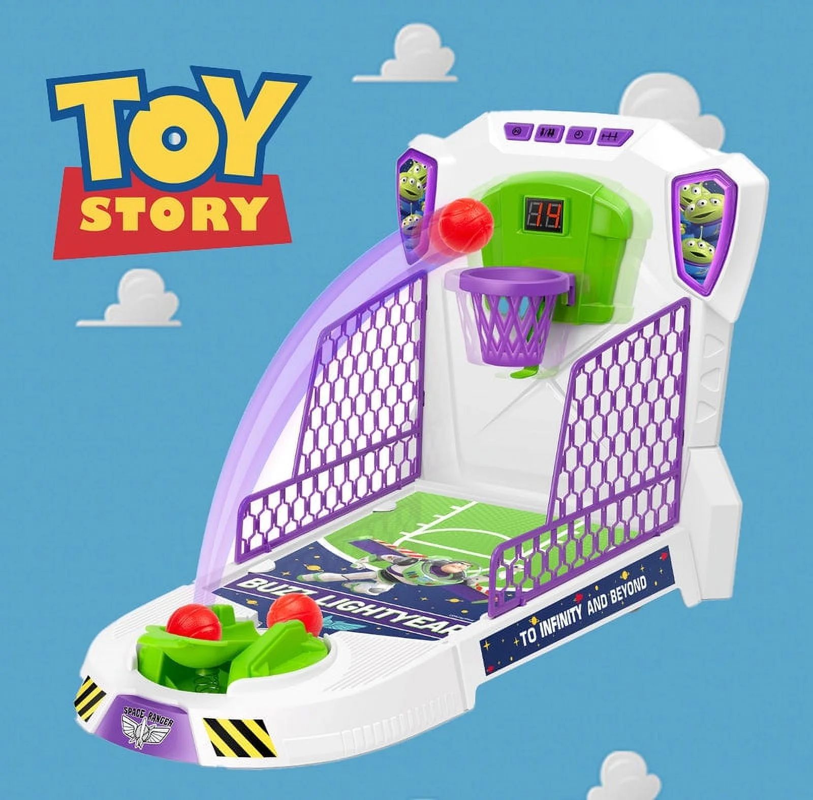 Pixar Toy Story Buzz Lightyear Electronic Tabletop Basketball Set | Walmart (US)