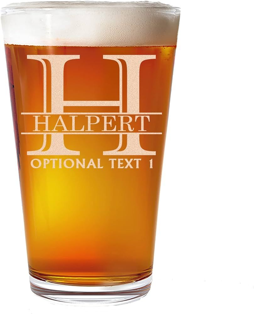 Personalized Etched 16oz Pint Beer Glass – Beer Gifts, Custom Engraved Drinking Glasses, Custom... | Amazon (US)