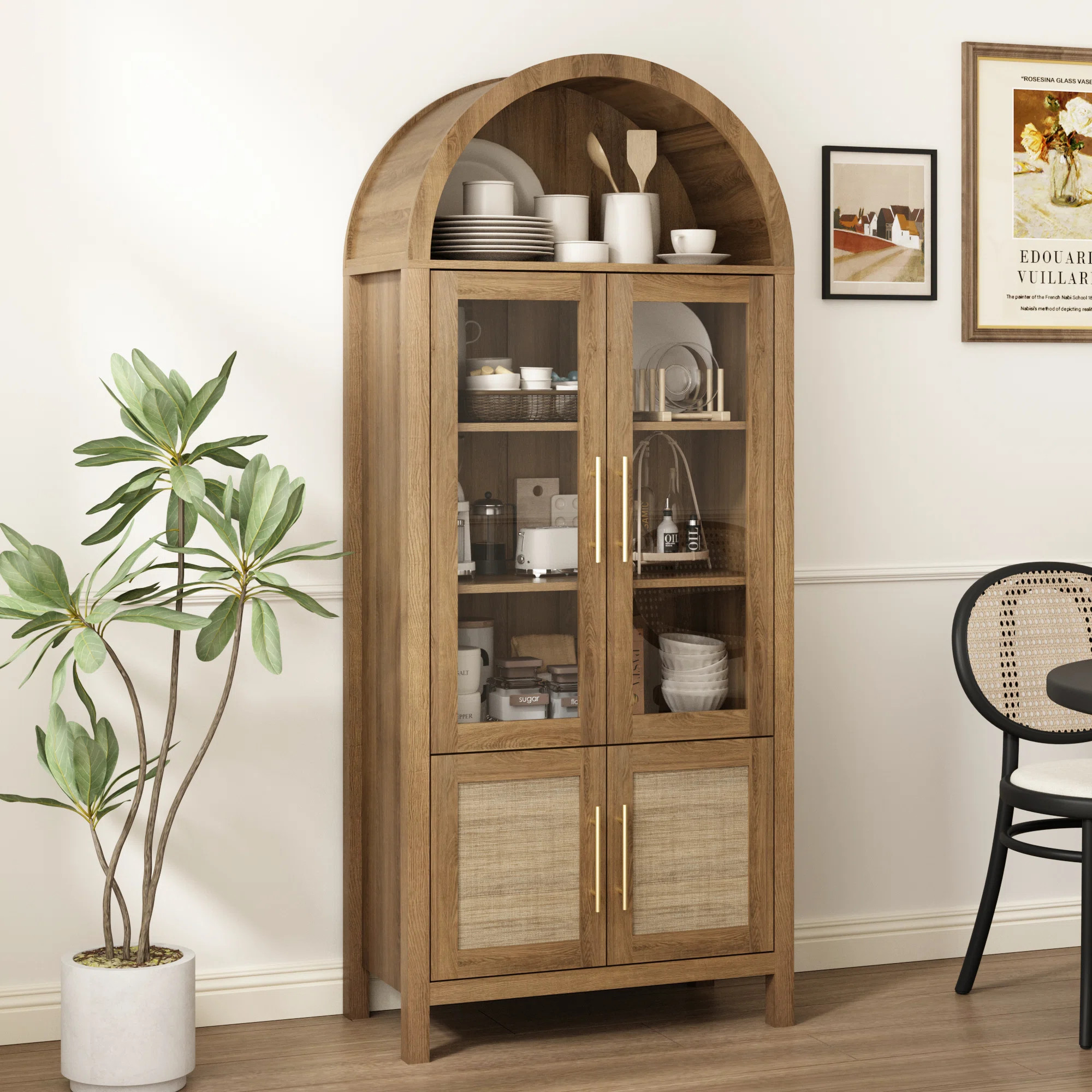 71'' Tall Arched Storage Display Cabinet | Wayfair North America