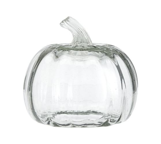 Recycled Glass Pumpkin Cloche, Clear - Small | Pottery Barn (US)