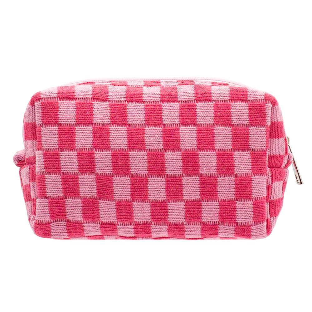 PAZIMIIK Checkered Makeup Bag for Purse Portable Zipper Make Up Pouch Small Cosmetic Case for Tra... | Amazon (US)