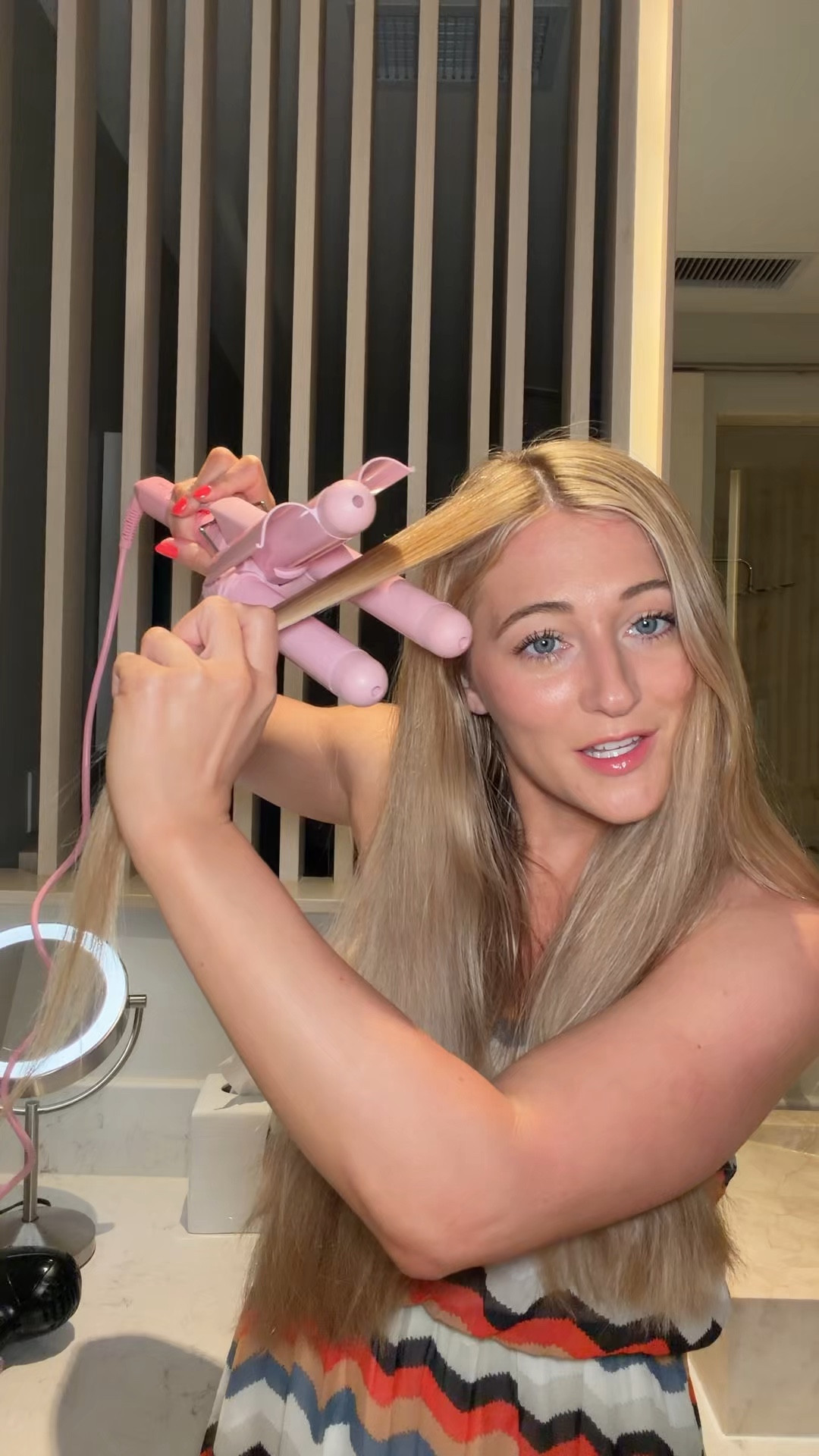 Do your hair with me in Belize 🏝️ 

I love taking his hair tool with me on vacation because I don’t have to pack three separate tools 😊💖