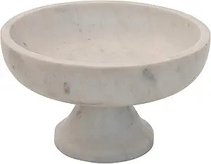 Bloomingville Marble Footed, White Bowl | Amazon (US)