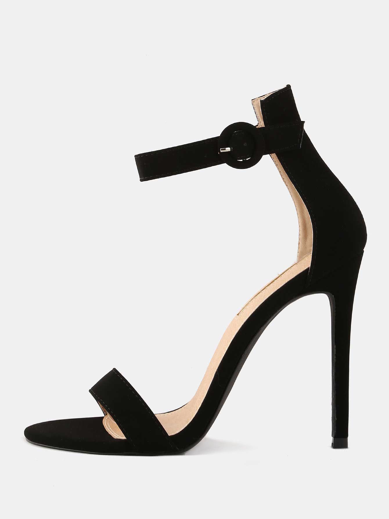 Stiletto Open Toe High Heels BLACK | SHEIN