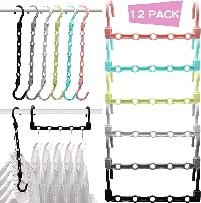 Closet Organizers and Storage,12 Pack Sturdy Closet Organizer Hanger for Heavy Clothes,Upgraded C... | Amazon (US)