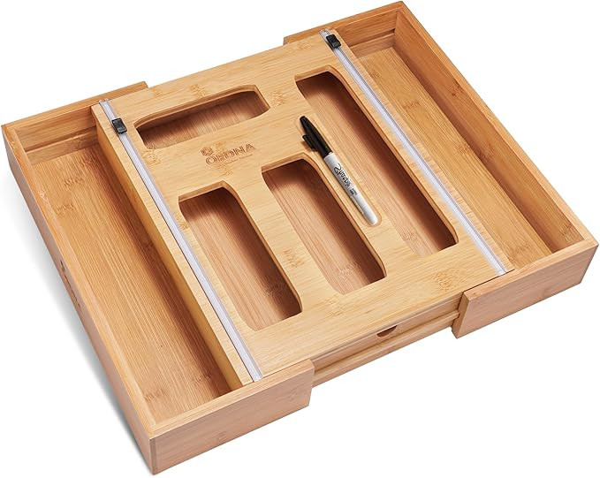 Baggie Organizer for Drawer, Storage Bag Organizer for Kitchen Drawer, Compatible with Ziploc, So... | Amazon (US)