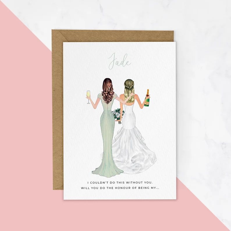 Personalised Will You Be My Bridesmaid Card Bridesmaid | Etsy | Etsy (US)