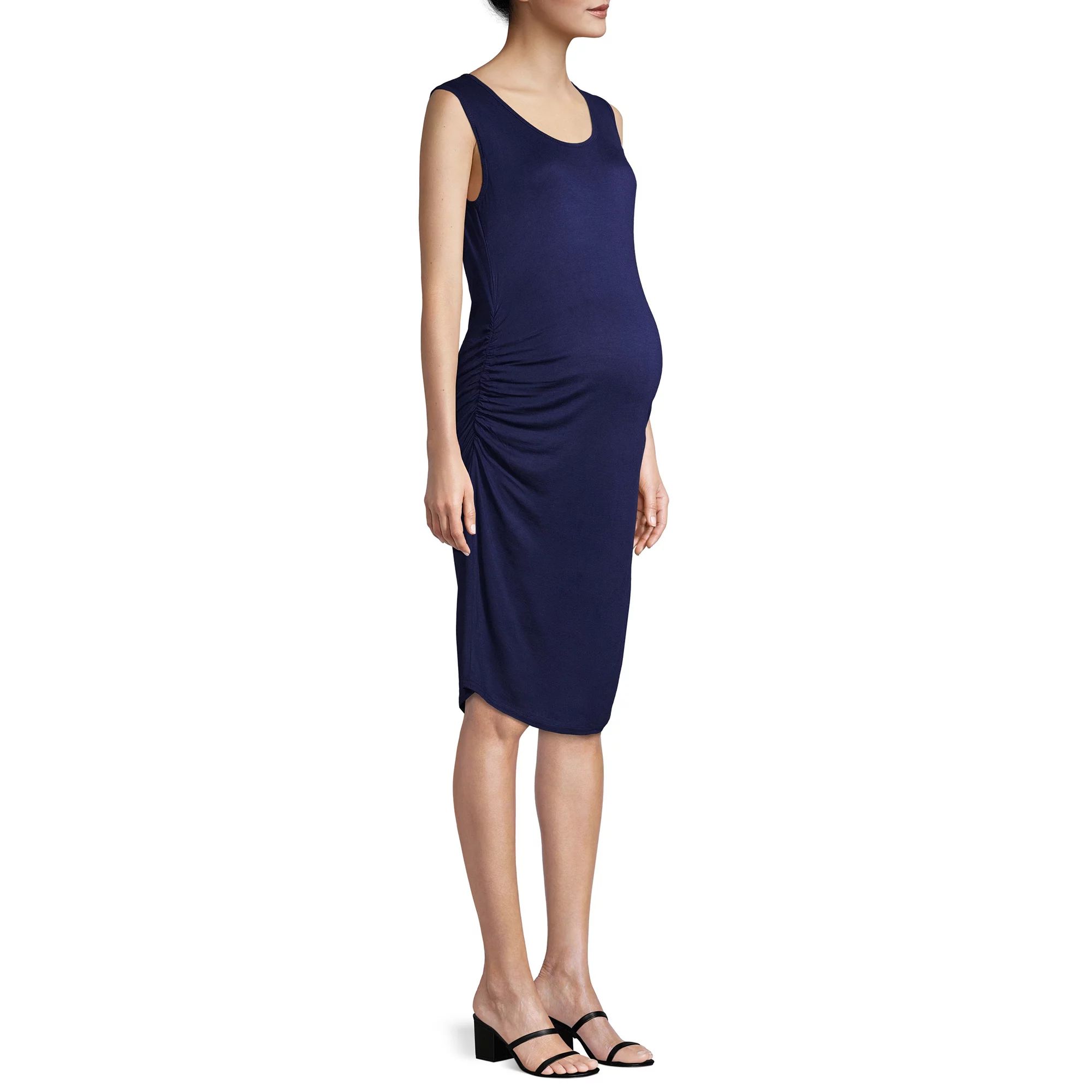 Maternity Oh! Mamma Scoop Neck Sleeveless Knit Dress | Walmart (US)