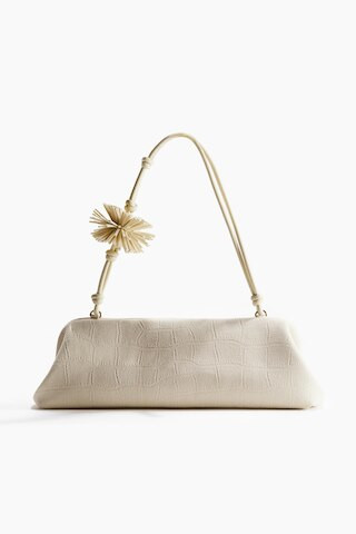 H & M - Schultertasche mit Pompon - Blassgelb | H&M (DE, AT, CH, NL, FI)
