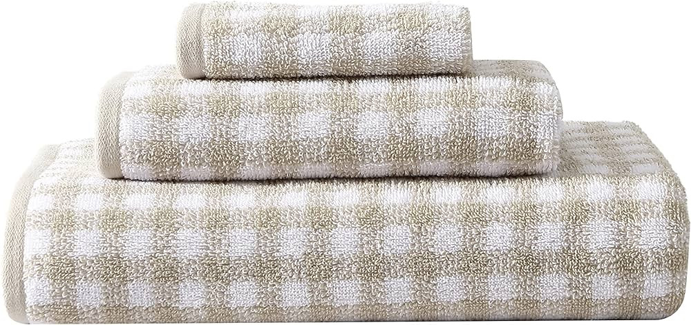 Laura Ashley- Towel Set, Absorbent & Fade Resistant Cotton Towels, Farmhouse Bathroom Decor (Ginn... | Amazon (US)