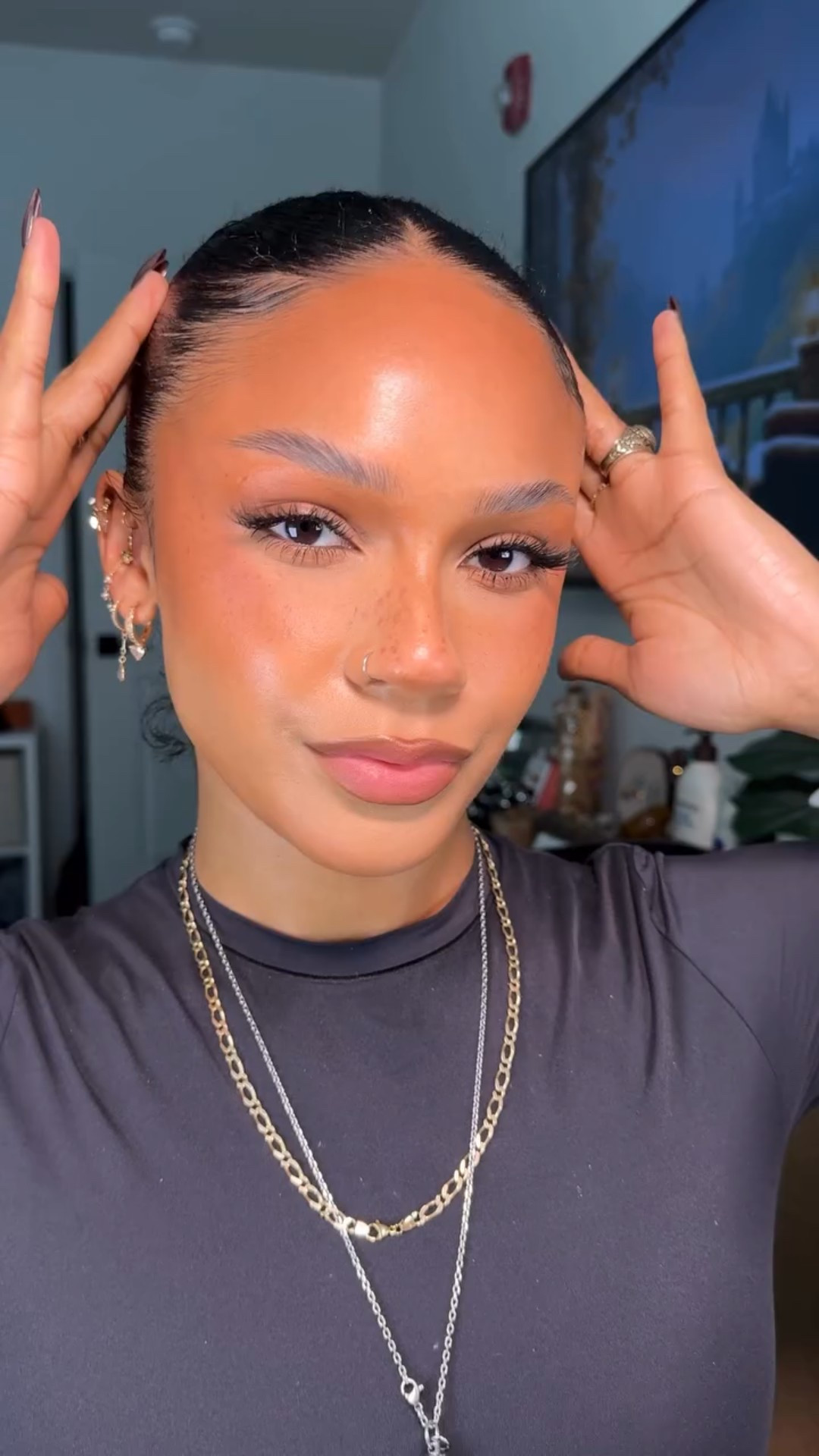 So unbelievably excited for fall and all the glam that comes with!! Everything will be linked in my LTK! #fallglam #fallmakeuplook #makeuptutorial #everydaymakeuplook