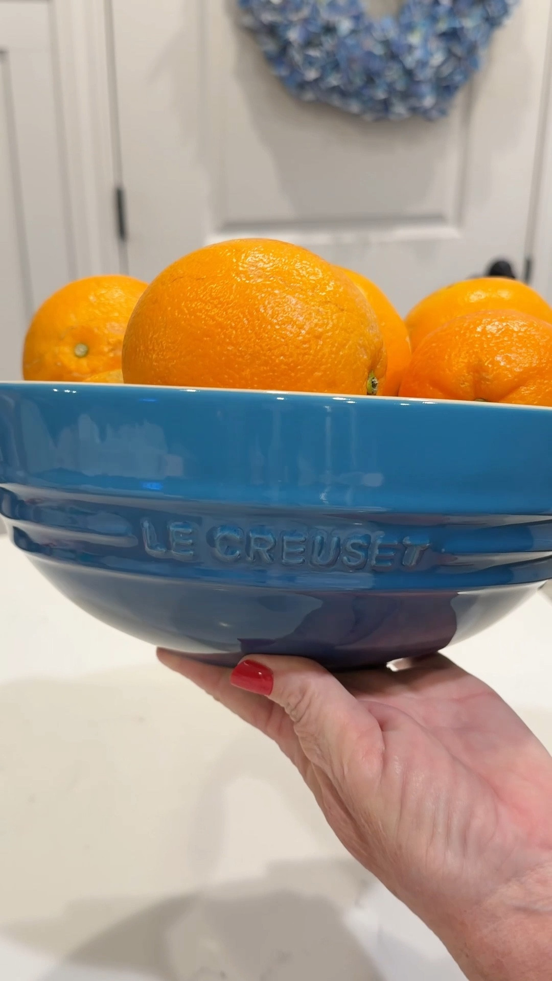 Le Creuset 3 qt bowl perfect for pasta- fruit- salads - I use this every day - and the blue goes so well in my blue and white kitchen #lecreuset #springkitchen 

#LTKHome