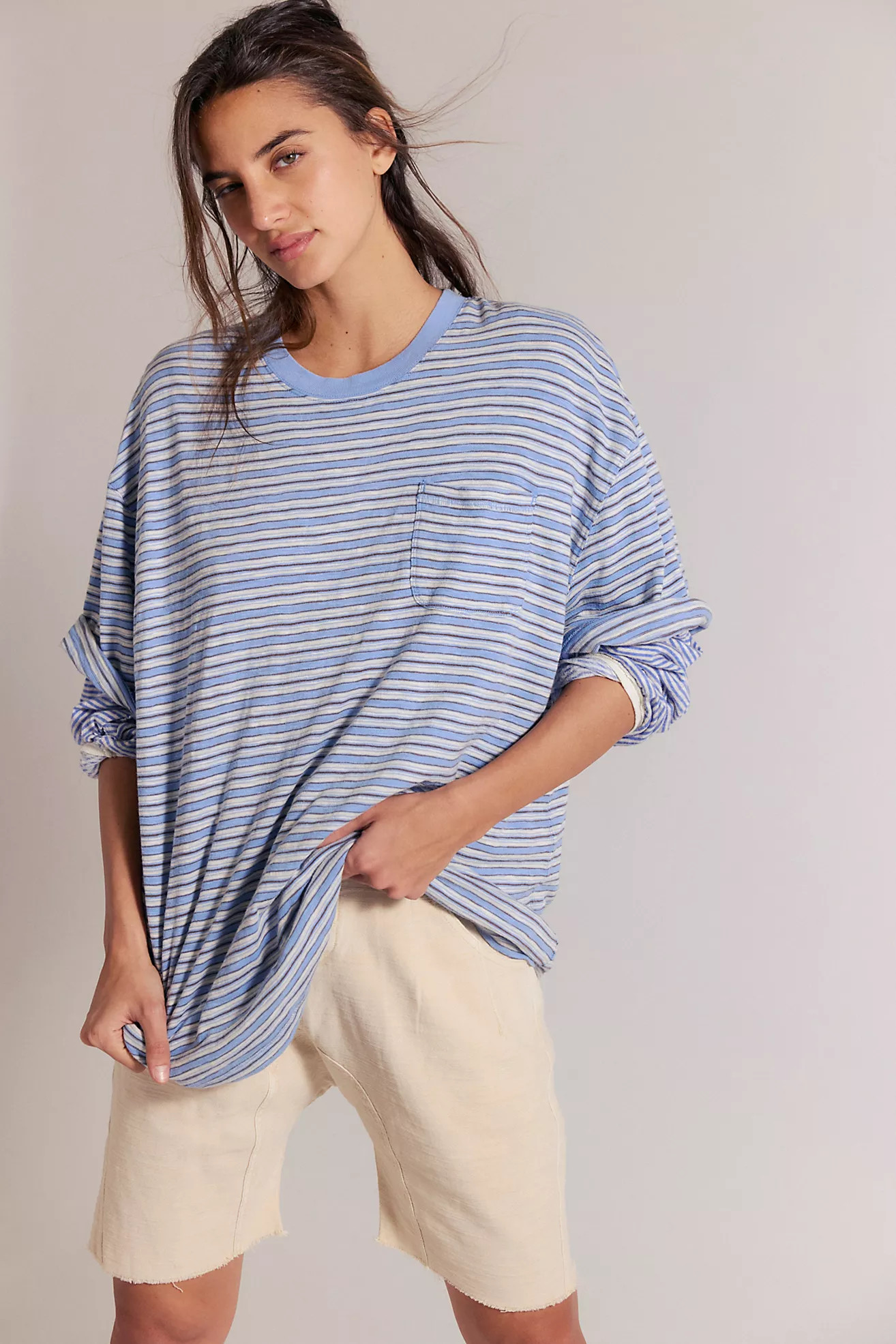 We The Free All Love Striped Pocket Tee | Free People (Global - UK&FR Excluded)