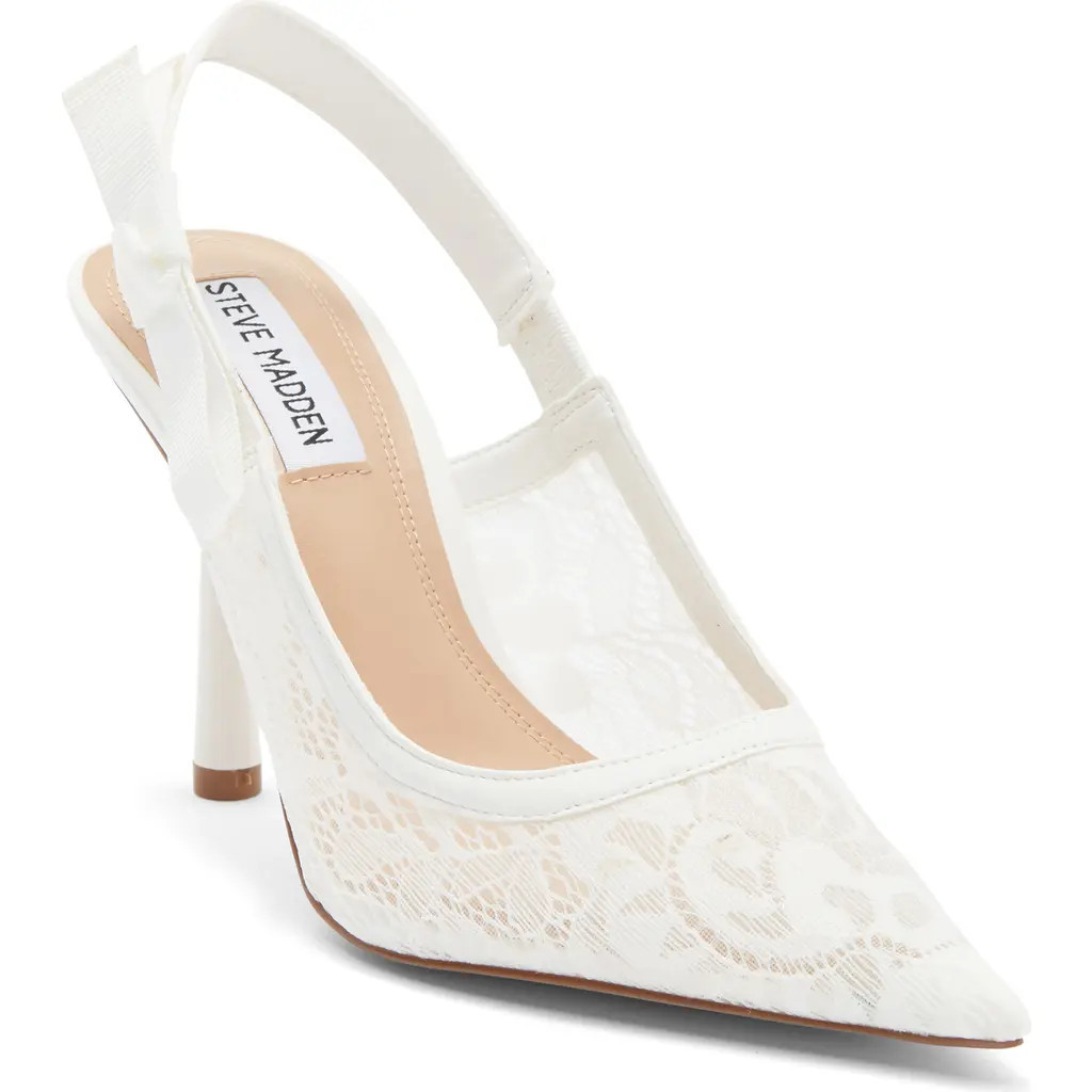 Steve Madden Stefani Slingback Pump in Ivory Lace at Nordstrom Rack, Size 9.5 | Nordstrom Rack