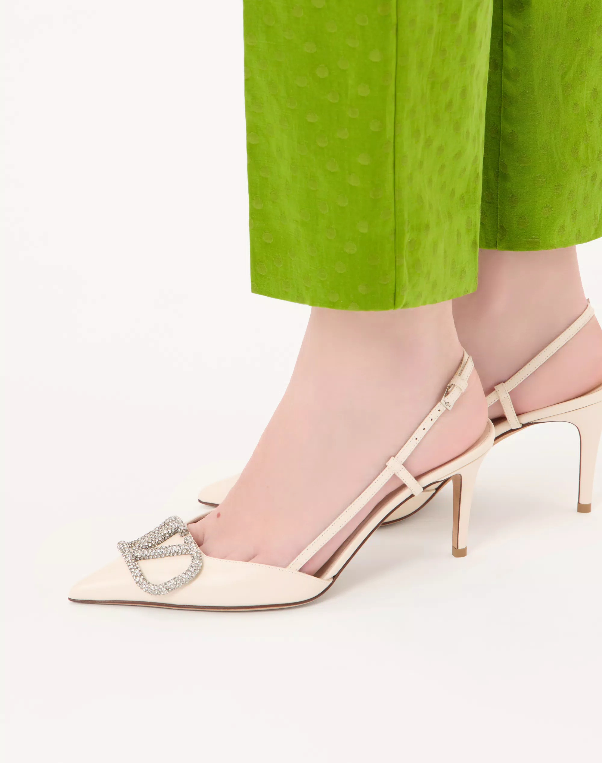 VLogo Signature Slingback Pump In Calfskin Leather 80Mm | Valentino
