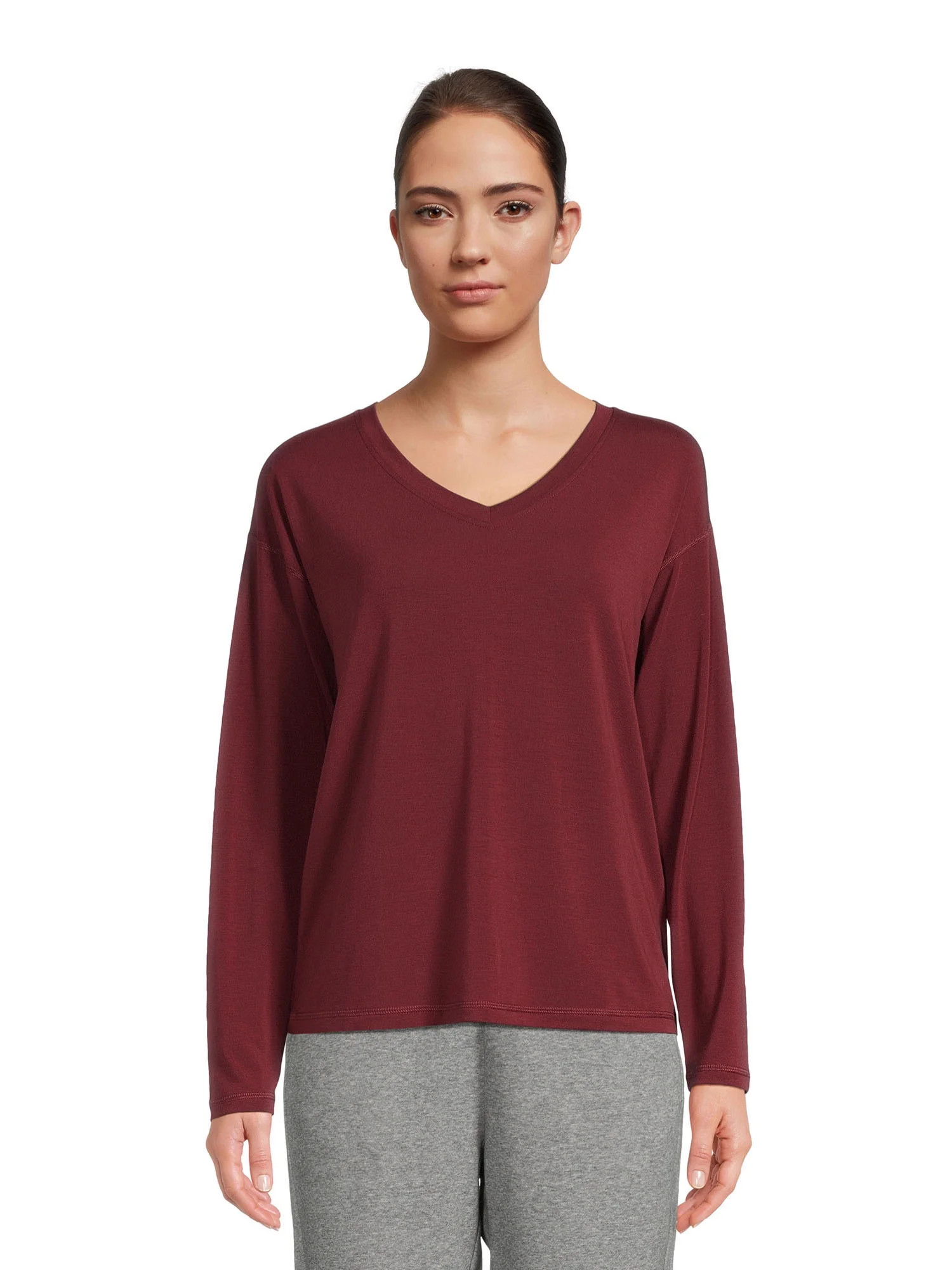 Athletic Works Women’s Dri More Boxy Tee with Long Sleeves, Sizes XS-3XL - Walmart.com | Walmart (US)