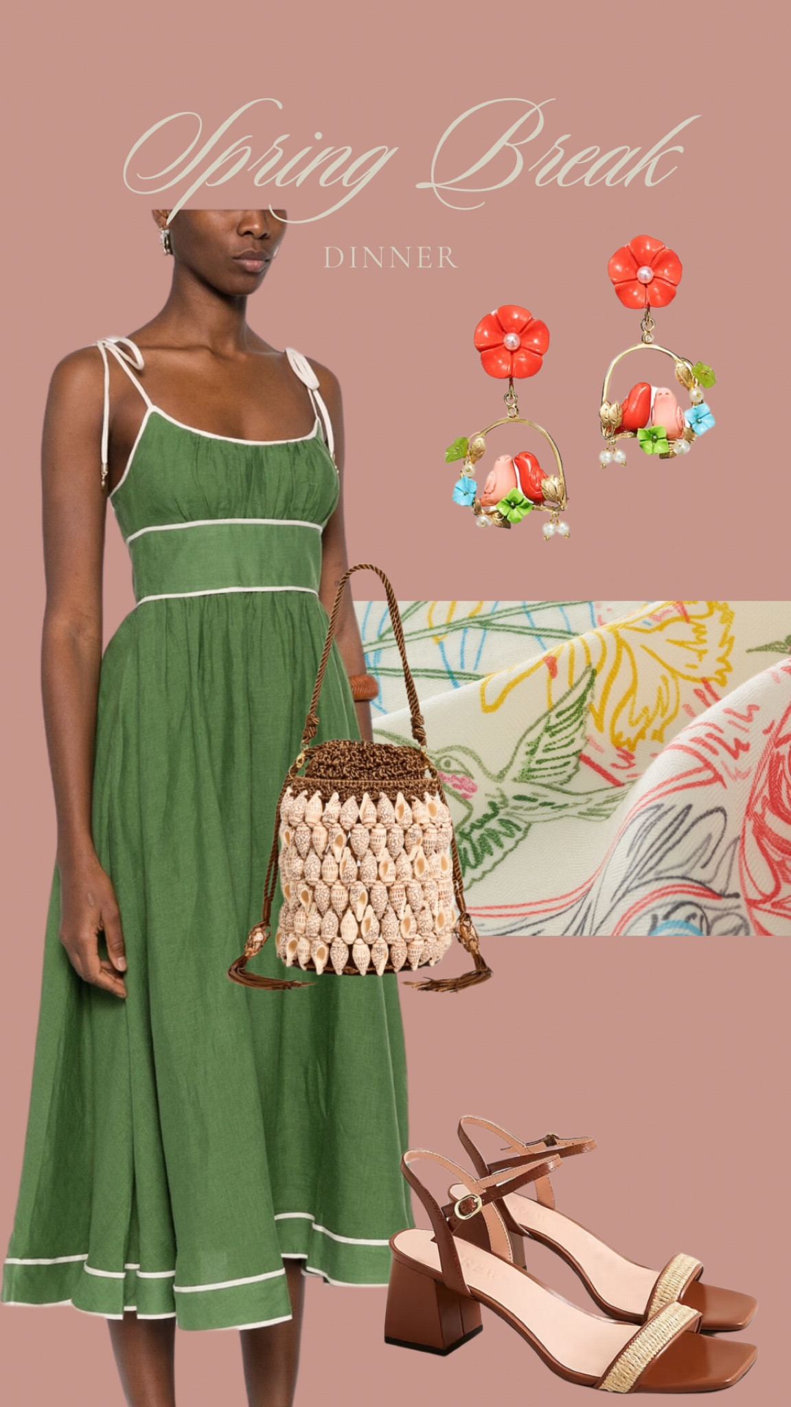 Spring break outfits — dinner! Hermes scarf & of rare origin earrings not linkable on here but message me for the link! 

#LTKSeasonal