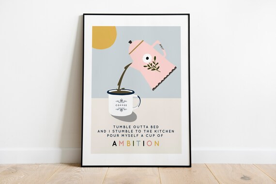 Set of 2 Cup of Ambition Printables | Etsy (US)