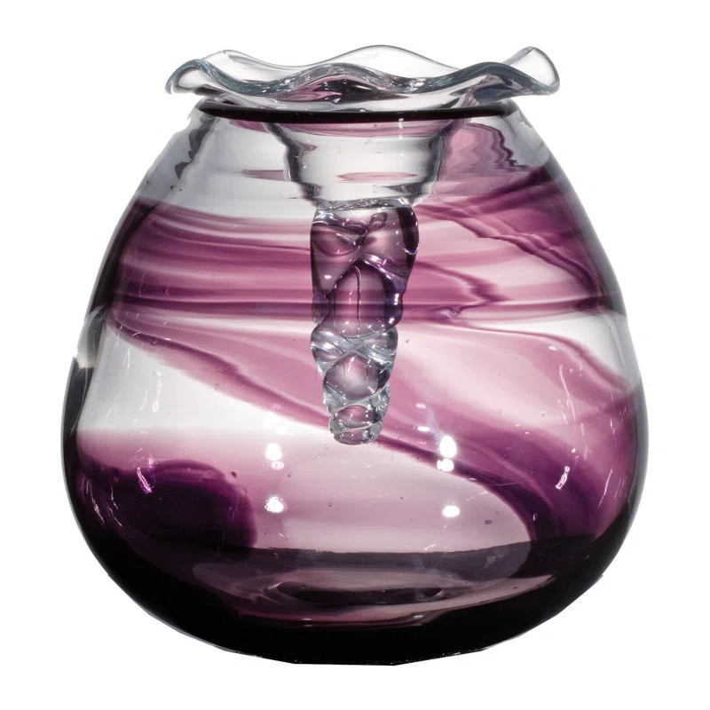 28D0A20057EC4AA88390AD649A320C2A – 8.75?H Lazulite Violet Glass Décorative Box | Wayfair North America