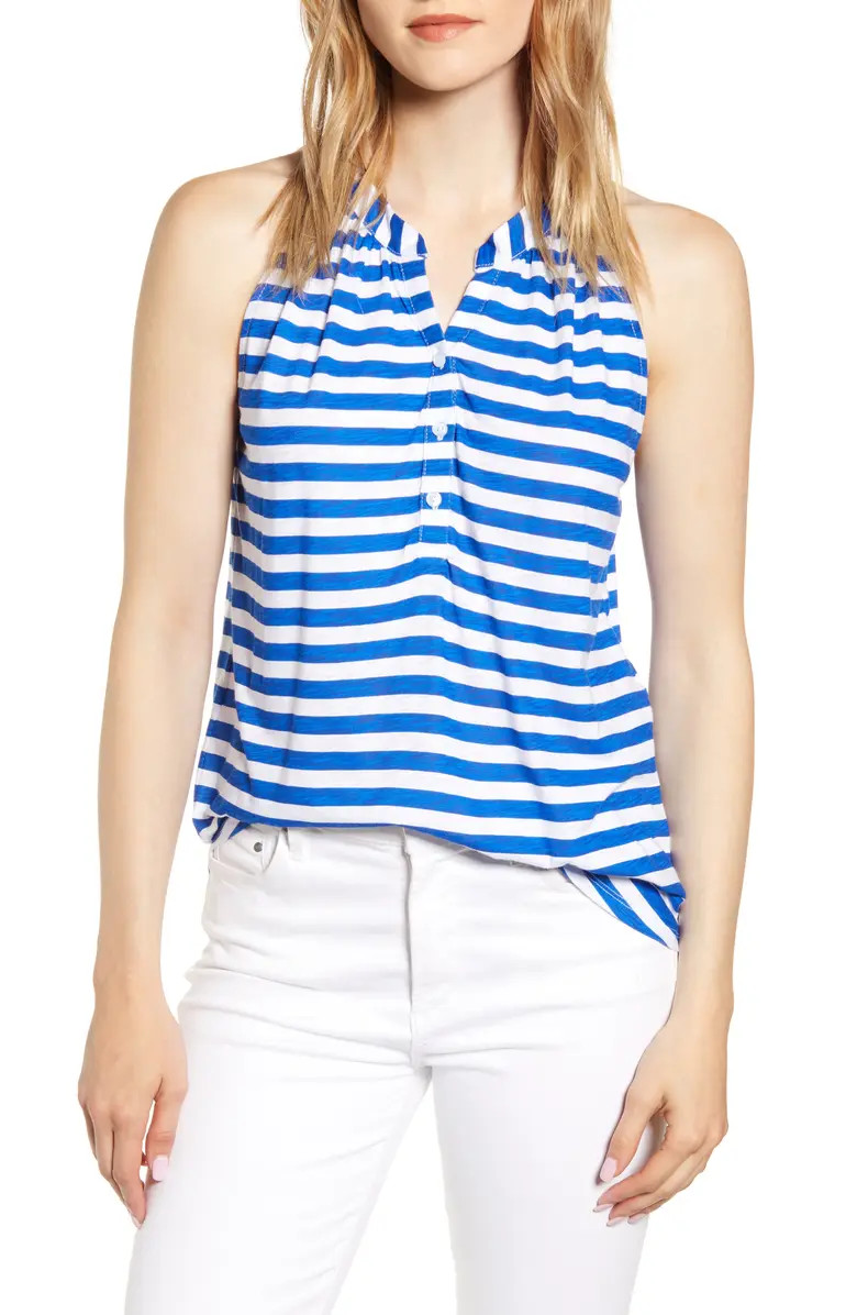 x Hi Sugarplum! Paros Cotton Blend Henley Tank Top | Nordstrom