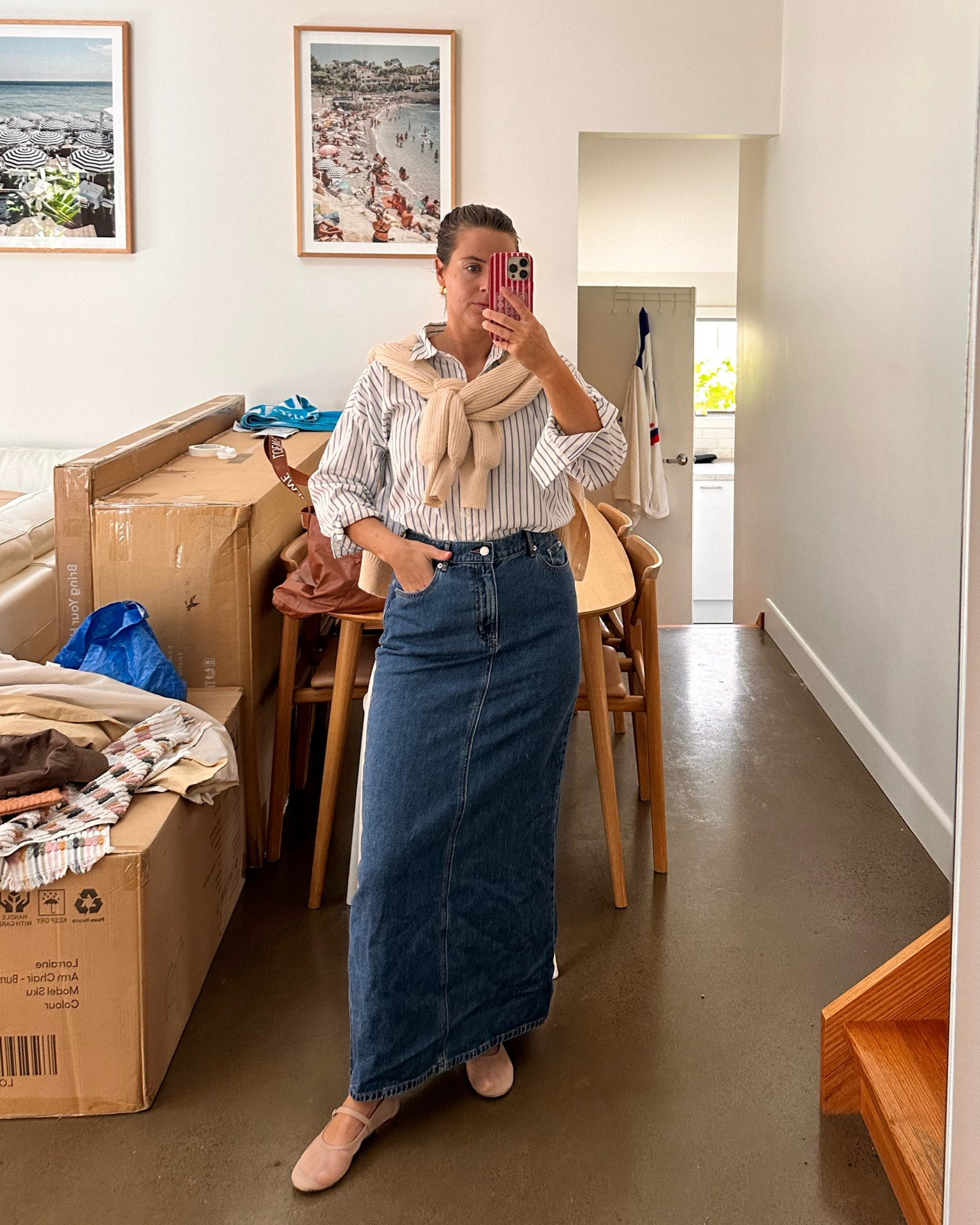 Love this denim maxi skirt so much! Size down if in between sizes. I’m in a 28. 

#LTKaustralia #LTKspring