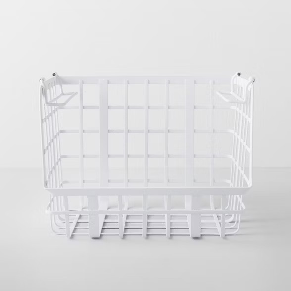 Open Front Stackable Basket White - Made By Design™ | Target