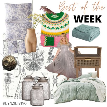 Best of the Week - all of the most clicked items of last week 

Toile bedding, toile sheets, urban outfitters home, body vase, Saint Patrick’s day sweater, st. Patrick’s day sweater, Kiel James Patrick sweater, KJP, teal throw blanket, amazon home, amazon favorites, amazon finds, cane nightstand, botanical bedding, duvet set, sparkly dress, maxi dress, birthday dress, glass canisters, Wayfair finds, Star Wars wallpaper, etsy finds, etsy home, Death Star drawer pull, Death Star knob 

#LTKhome #LTKFind #LTKunder50