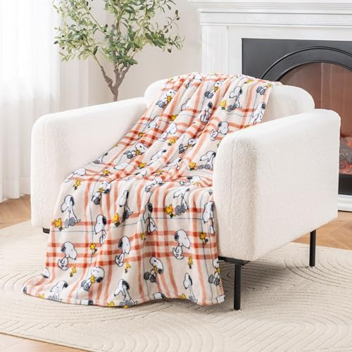 Berkshire Blanket Peanuts VelvetLoft Cute Character Snoopy Plush Throw Blanket,Peanuts Snoopy and... | Amazon (US)