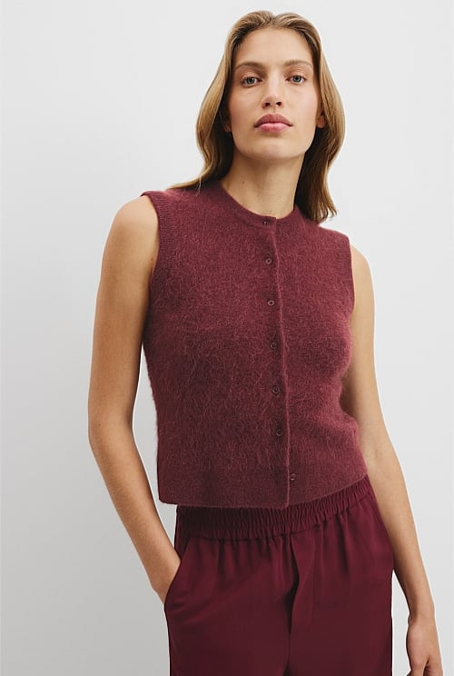 High Pile Knit Vest | Country Road