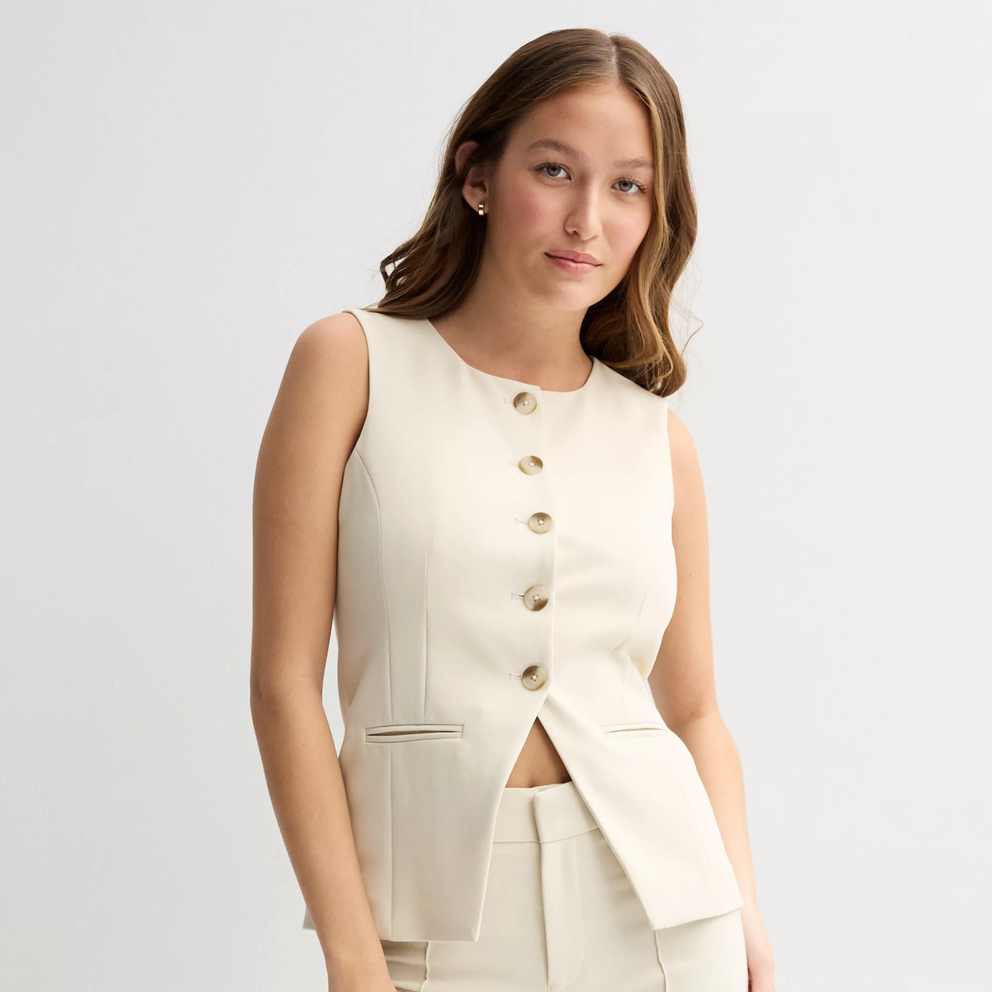 Juniors' SO® High Neck Longline Vest | Kohl's