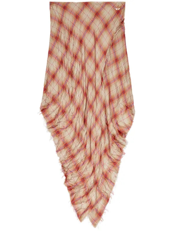 Diesel O-Deon Checked Asymmetric Skirt - Farfetch | Farfetch Global