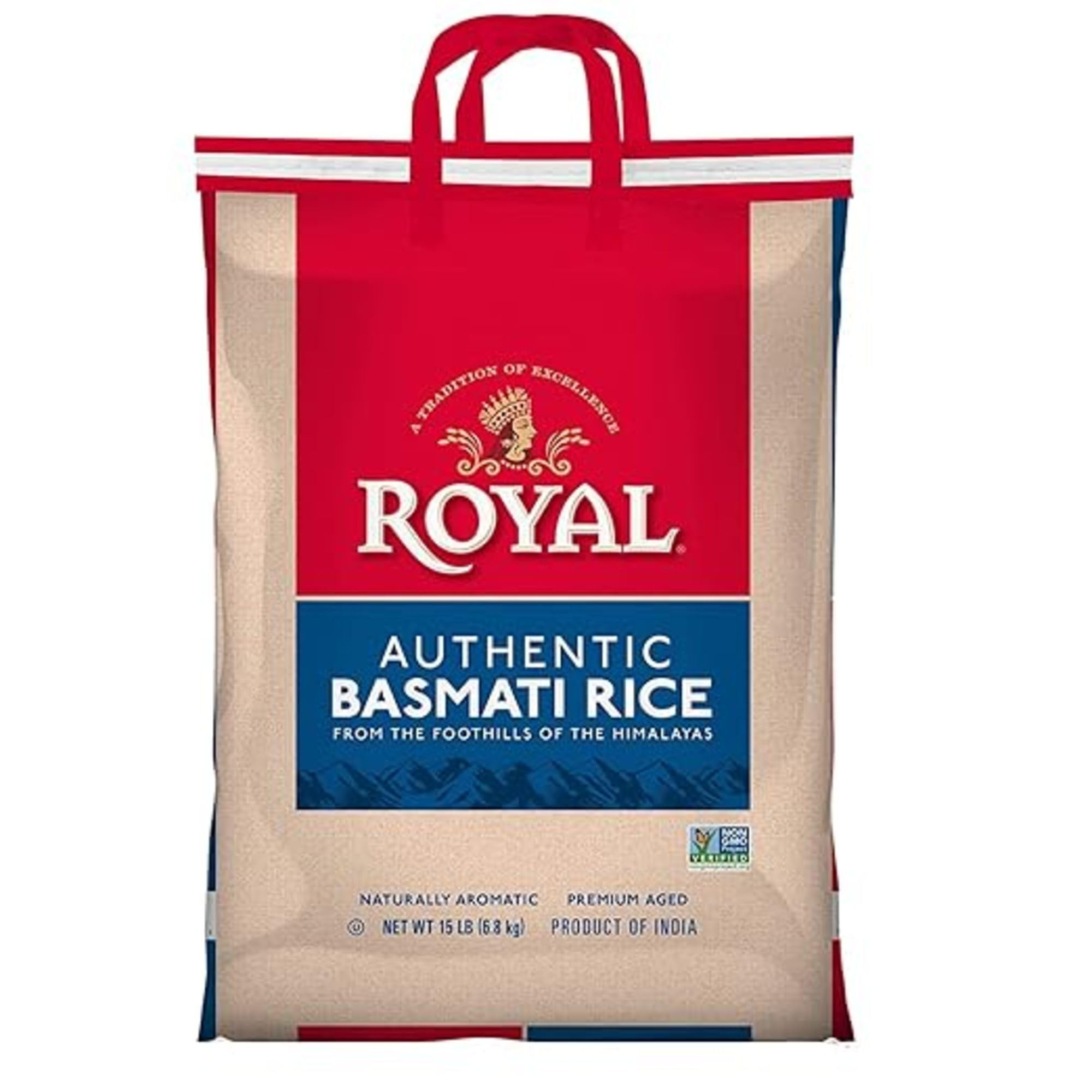 Authentic Royal - Naturally Aged Long Grain Indian White Basmati Rice - 15 lbs | Amazon (US)