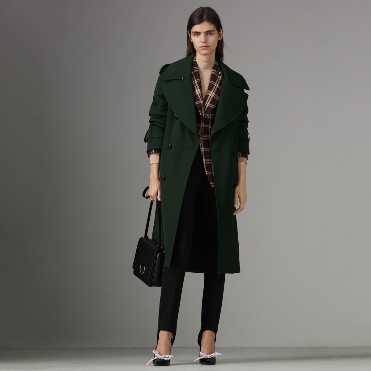 Burberry Oversized Lapel Wool Gabardine Trench Coat | Burberry (UK)