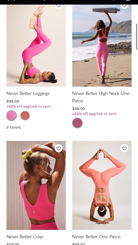 Free people pink is 50% off!!! Hurry sizes selling fast! I wear XS bottoms and S top! 

#LTKfindsunder100 #LTKfitness #LTKsalealert