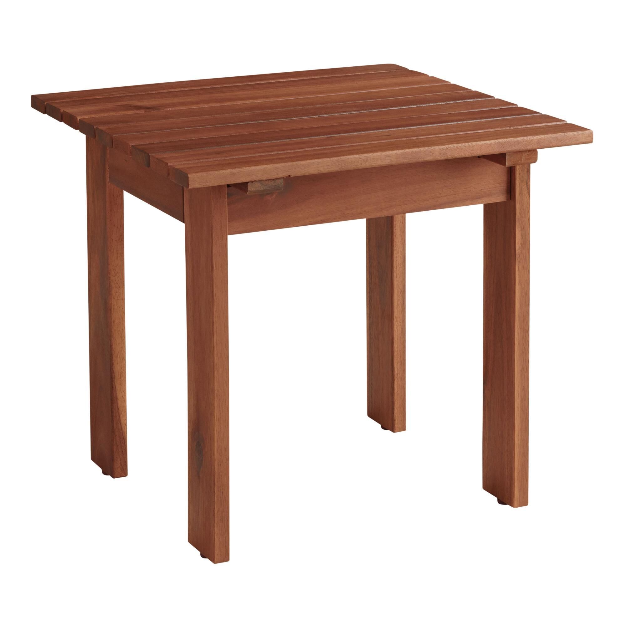 Slatted Wood Adirondack Side Table | World Market