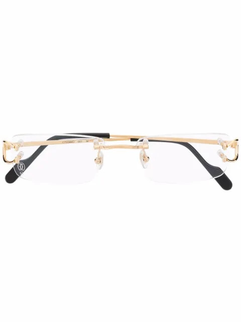 Cartier Eyewear Rimless square-frame Glasses - Farfetch | Farfetch Global